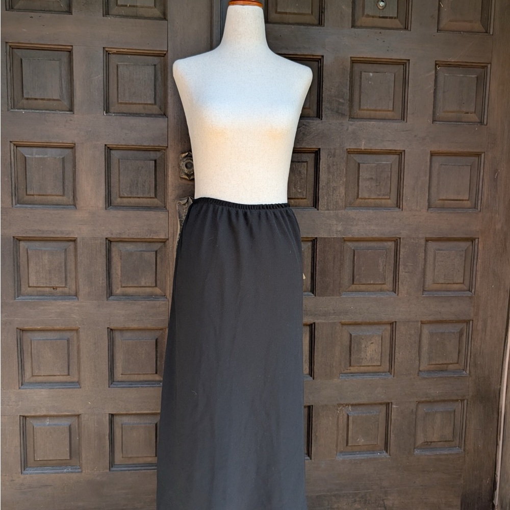 Vintage MSK Classic Black Maxi Skirt